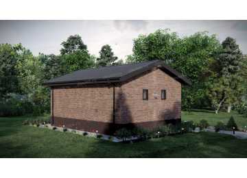 Проект бани с размерами 9 м на 8 м - P294-1