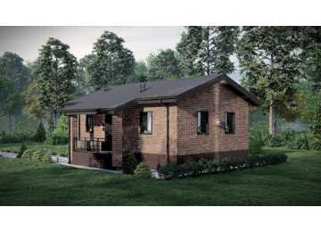 Проект бани с размерами 9 м на 8 м - P294-1