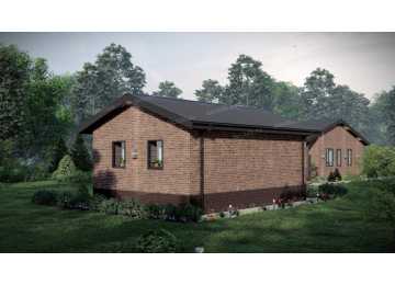 Проект бани с размерами 9 м на 8 м - P294-1