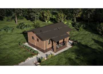 Проект бани с размерами 9 м на 8 м - P294-1