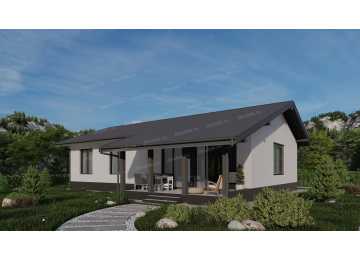 Проект жилого одноэтажного дома с площадью до 150 кв м - P256