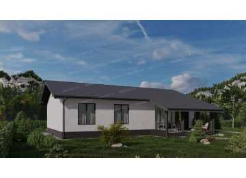 Проект жилого одноэтажного дома с площадью до 150 кв м - P256