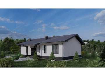 Проект жилого одноэтажного дома с площадью до 150 кв м - P256