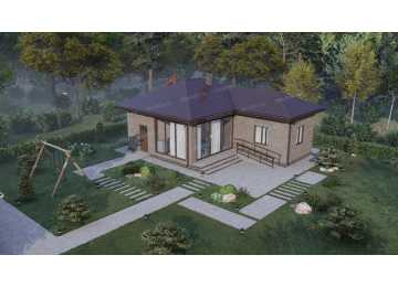 Проект бани с площадью до 100 кв м - P241