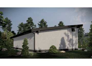 Проект двухместного гаража в стиле минимализм - P242-3