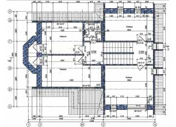 Проект двухэтажного дома из газобетона с гаражом  D7