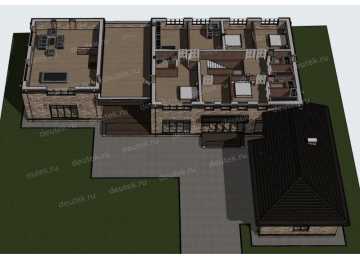 Проект дома с гаражом  DTE-67