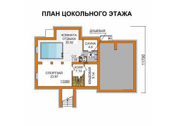 Проект трехэтажного дома из газобетона в европейском стиле с цоколем и мансардой KVR-9