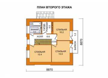 Проект двухэтажного дома из газобетона в европейском стиле с мансардой KVR-30