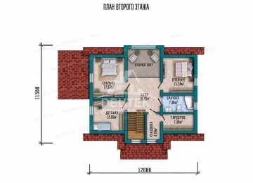Проект двухэтажного жилого дома в европейском стиле с террасой KVR-52