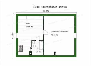 Проект индивидуального двухэтажного  дома  DTE-161