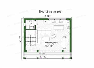 Проект дома в стиле ХАЙ-ТЕК DTE-163