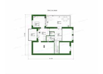 Проект двухэтажного жилого дома  DTE-196