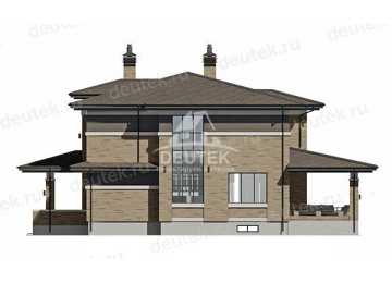 Проект узкого двухэтажного дома из газобетона с подвалом - LK-200