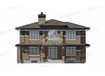 Проект узкого двухэтажного дома из газобетона с подвалом - LK-200