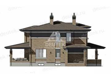 Проект узкого двухэтажного дома из газобетона с подвалом - LK-200
