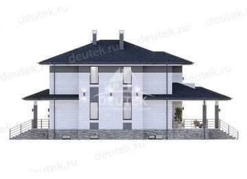 Проект узкого одноэтажного дома с подвалом  - LK-215