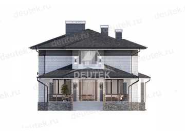 Проект узкого одноэтажного дома с подвалом  - LK-215