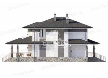 Проект узкого одноэтажного дома с подвалом  - LK-215