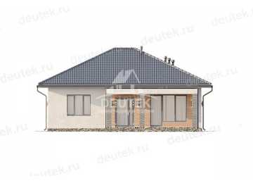 Проект жилого одноэтажного дома с тремя спальнями - LK-216