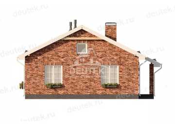 Проект жилого одноэтажного дома из газобетонных блоков с верандой - LK-218