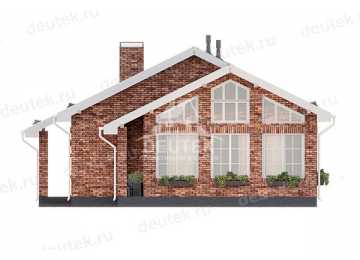 Проект жилого одноэтажного дома из газобетонных блоков с верандой - LK-218