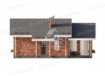 Проект жилого одноэтажного дома из газобетонных блоков с верандой - LK-218