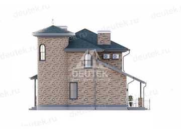 Проект квадратного двухэтажного дома из газобетона с подвалом - LK-220