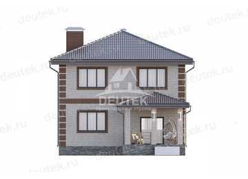 Проект узкого двухэтажного дома площадью до 200 кв м - LK-221