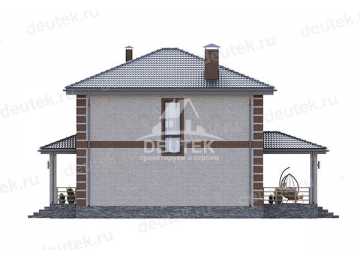 Проект узкого двухэтажного дома площадью до 200 кв м - LK-221