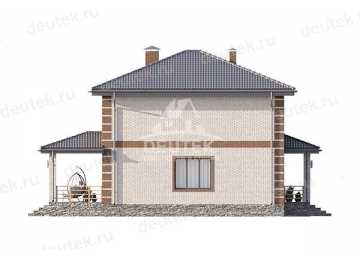 Проект узкого двухэтажного дома площадью до 200 кв м - LK-221