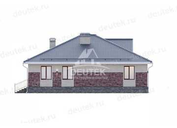 Проект квадратного одноэтажного дома с размерами 16 м на 16 м - LK-222