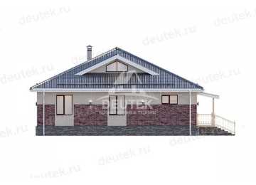 Проект квадратного одноэтажного дома с размерами 16 м на 16 м - LK-222