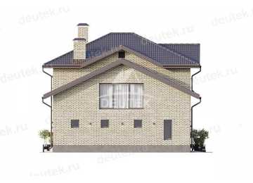 Проект двухэтажного дома с одноместным гаражом и зимним садом - LK-223