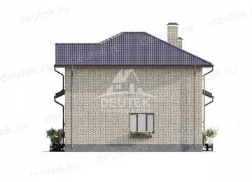 Проект двухэтажного дома с одноместным гаражом и зимним садом - LK-223