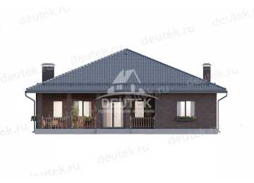 Проект жилого одноэтажного дома с тремя спальнями - LK-225