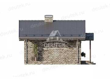 Проект одноэтажной бани из керамических блоков с террасой - LK-227