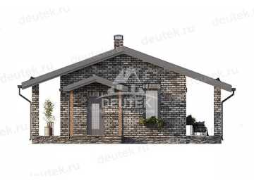Проект одноэтажной бани из керамических блоков с террасой - LK-227