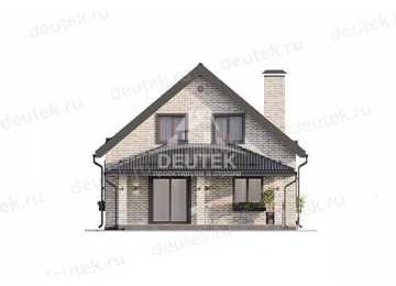 Проект узкого двухэтажного дома с мансардным этажом - LK-228