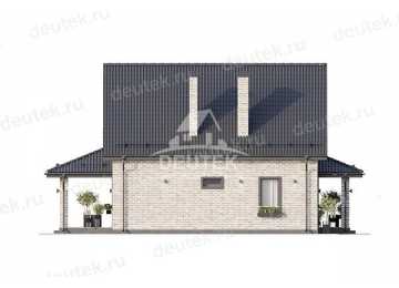 Проект узкого двухэтажного дома с мансардным этажом - LK-228