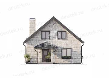 Проект узкого двухэтажного дома с мансардным этажом - LK-228