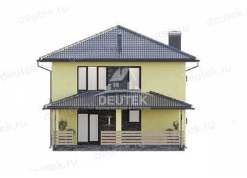 Проект узкого двухэтажного дома из газобетонных блоков - LK-229