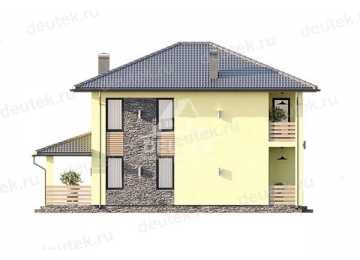 Проект узкого двухэтажного дома из газобетонных блоков - LK-229