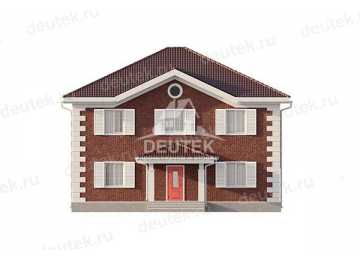 Проект узкого двухэтажного дома с размерами 13 м на 17 м - LK-230
