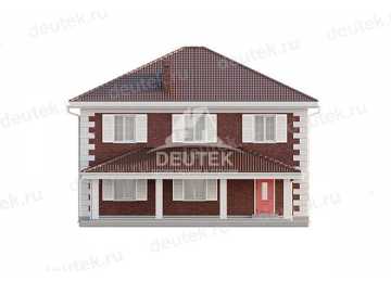 Проект узкого двухэтажного дома с размерами 13 м на 17 м - LK-230