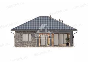 Проект одноэтажного дома с размерами 12 м на 13 м - LK-231