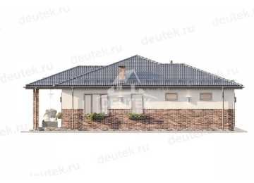 Проект одноэтажного дома с одноместным гаражом - LK-233