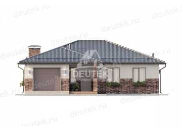 Проект одноэтажного дома с одноместным гаражом - LK-233
