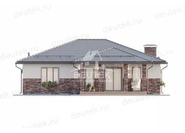 Проект одноэтажного дома с одноместным гаражом - LK-233