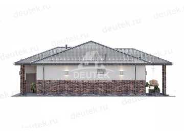 Проект одноэтажного дома с одноместным гаражом - LK-233